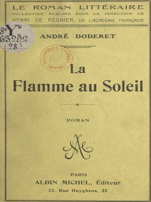 cover image of La flamme au soleil